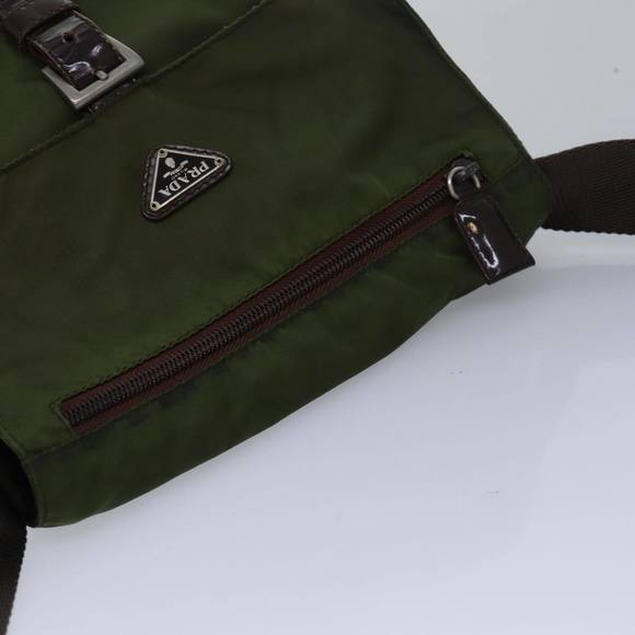 PRADA Shoulder Bag Nylon Khaki Auth bs16163 - Picture 6 of 16
